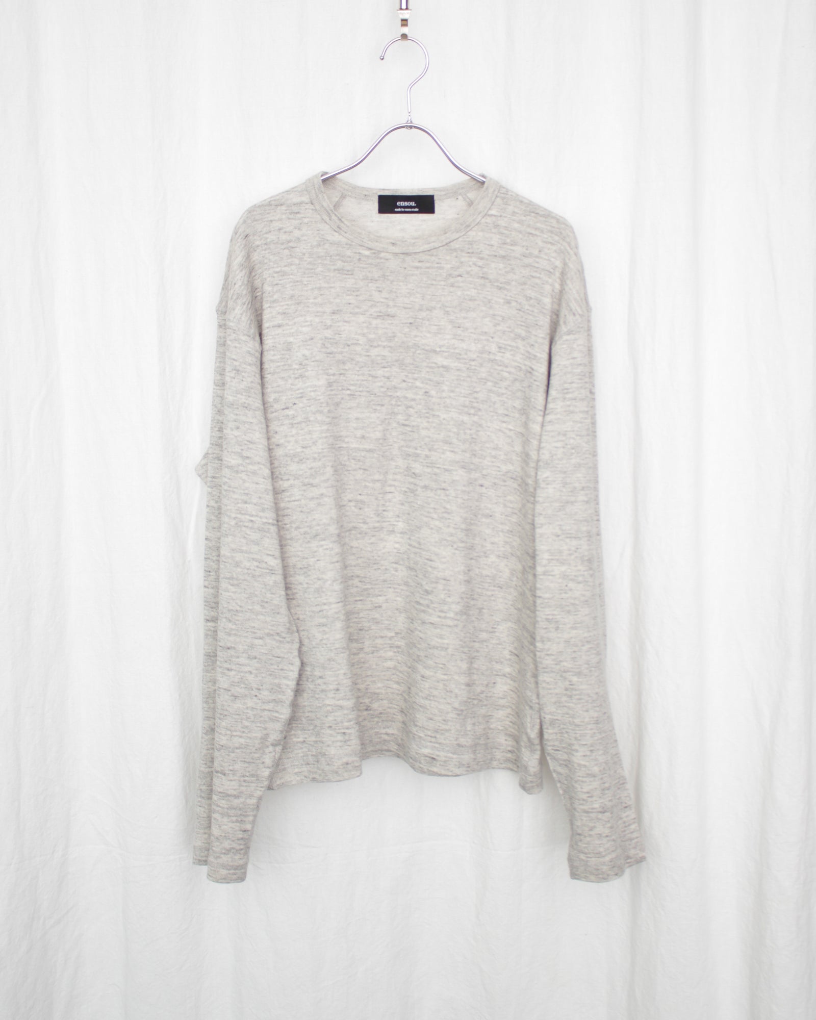 ENSOU. エンソウ 通販 D-SHAPED LONG SLEEVE TEE (E13T004) Top Grey