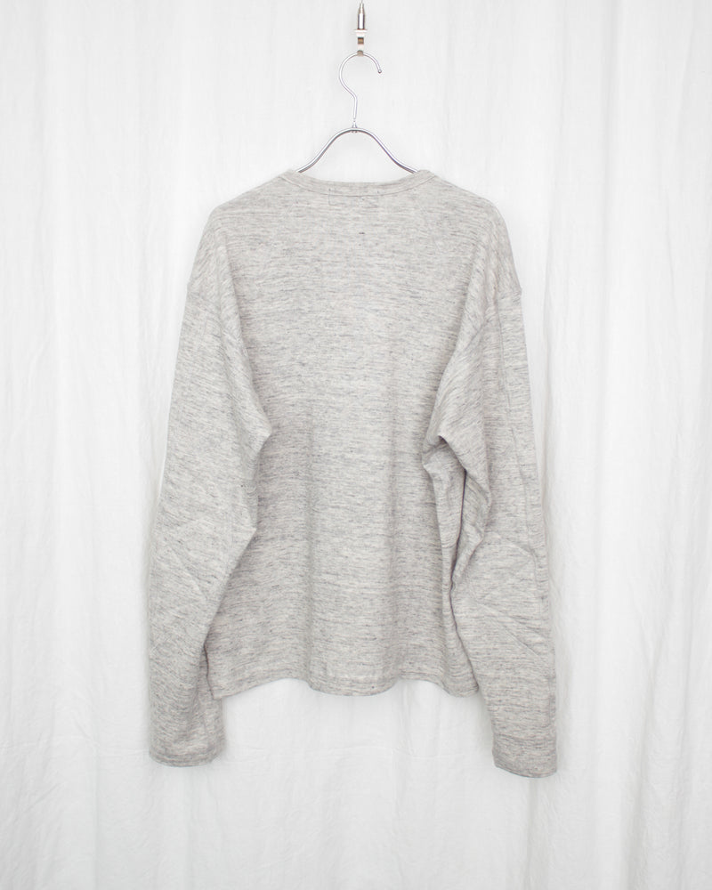 ENSOU. / D-SHAPED LONG SLEEVE TEE - Top Grey (E13T004)