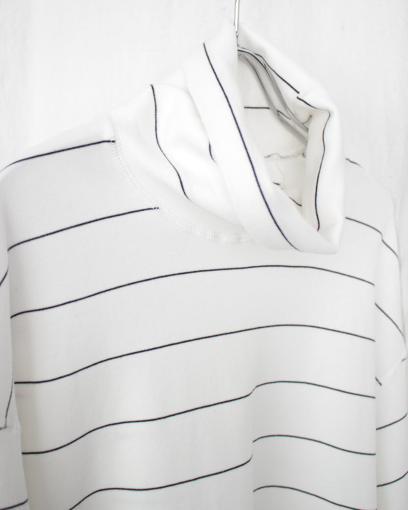 ENSOU. / TURTLENECK LONG SLEEVE SHIRT - White×Black (E13T002)