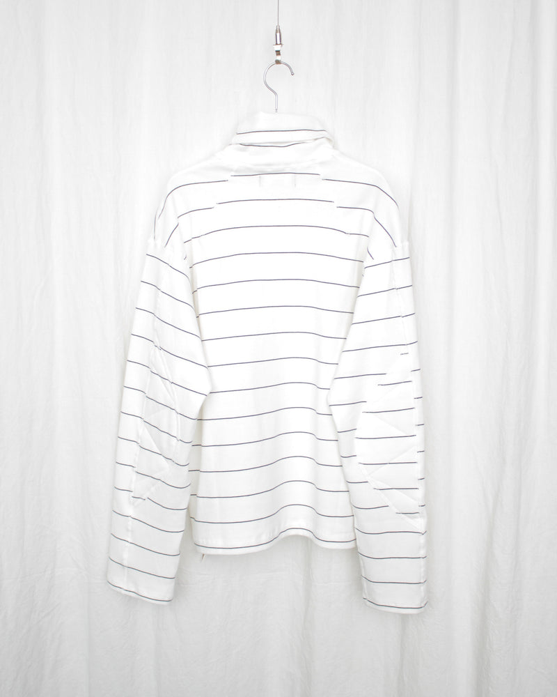 ENSOU. / TURTLENECK LONG SLEEVE SHIRT - White×Black (E13T002)