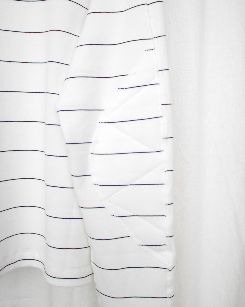 ENSOU. / TURTLENECK LONG SLEEVE SHIRT - White×Black (E13T002)