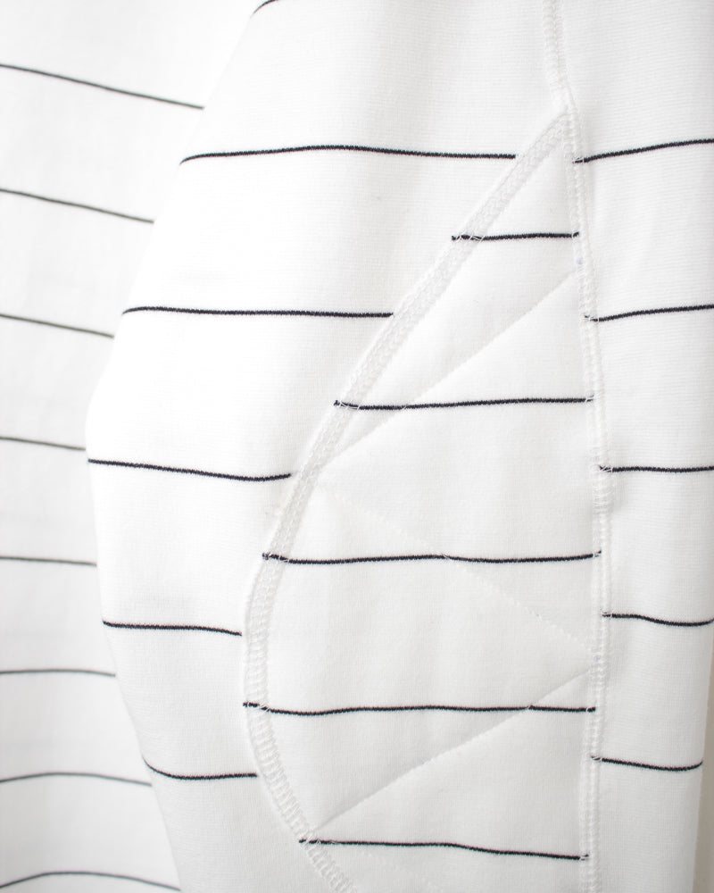 ENSOU. / D-SHAPED LONG SLEEVE TEE - White×Black (E13T005)
