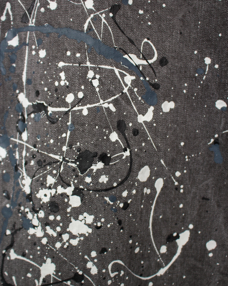ENSOU. / SPLASH PAINTER JEANS - Sumi-Dyed Black (E13P010)