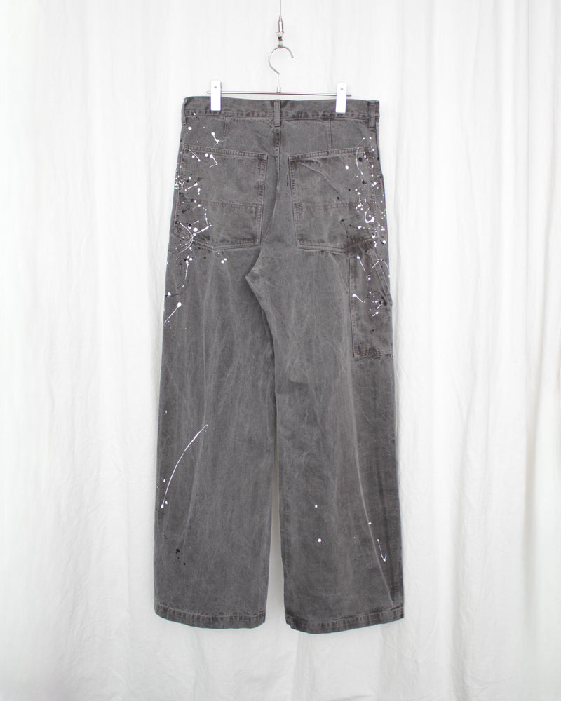 ENSOU. / SPLASH PAINTER JEANS - Sumi-Dyed Black (E13P010)