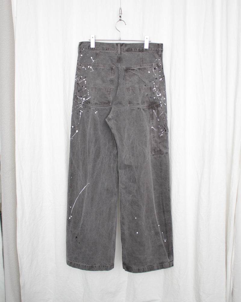 ENSOU. / SPLASH PAINTER JEANS - Sumi-Dyed Black (E13P010)