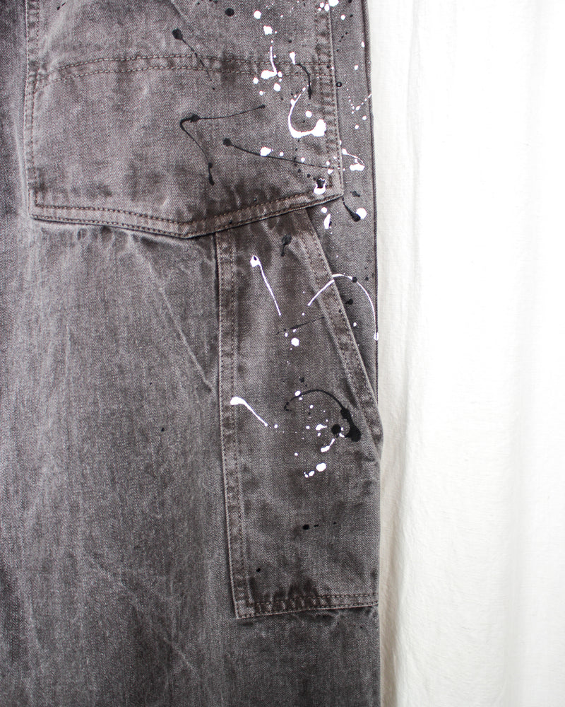 ENSOU. / SPLASH PAINTER JEANS - Sumi-Dyed Black (E13P010)