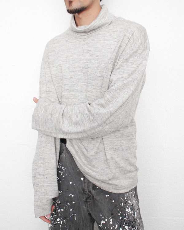 ENSOU. / TURTLENECK LONG SLEEVE SHIRT - Top Grey (E13T001)