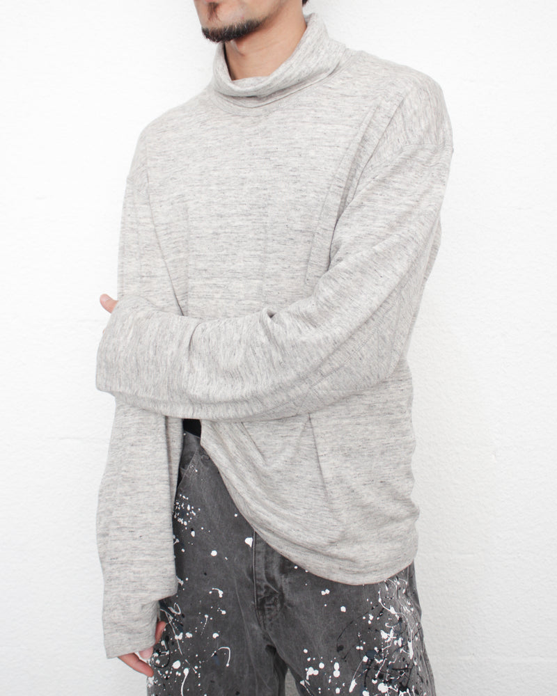 ENSOU. / TURTLENECK LONG SLEEVE SHIRT - Top Grey (E13T001)