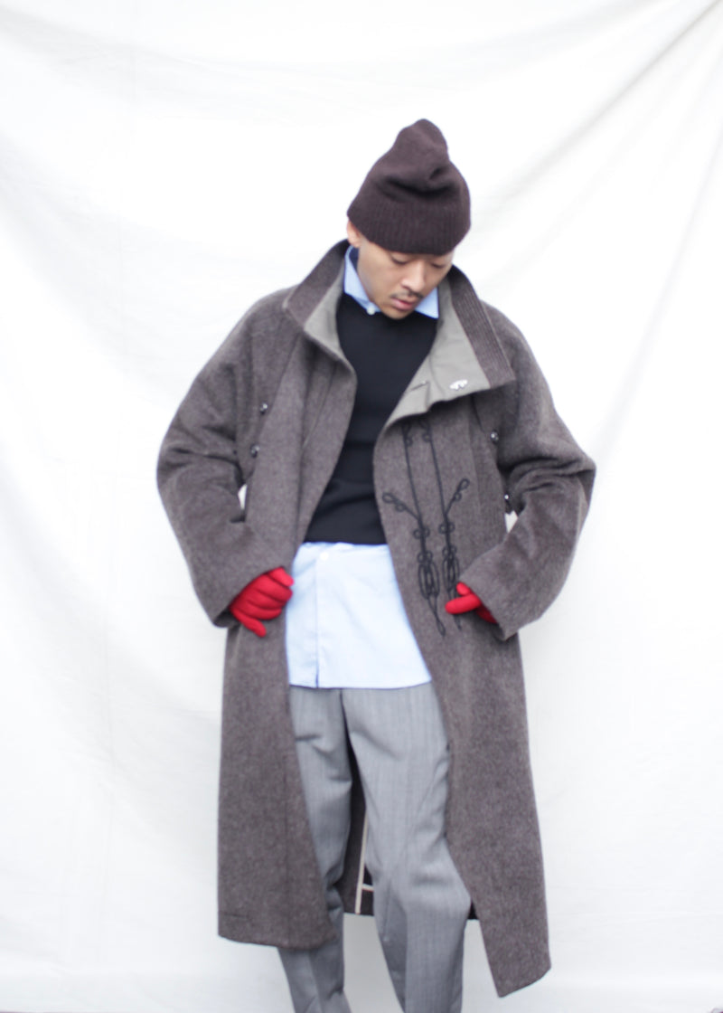 KIKO KOSTADINOV / KORMOS MILITARY COAT - Washed Brown/Slate Grey (KKAW25C01-44)