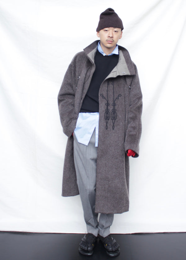 KIKO KOSTADINOV / KORMOS MILITARY COAT - Washed Brown/Slate Grey (KKAW25C01-44)