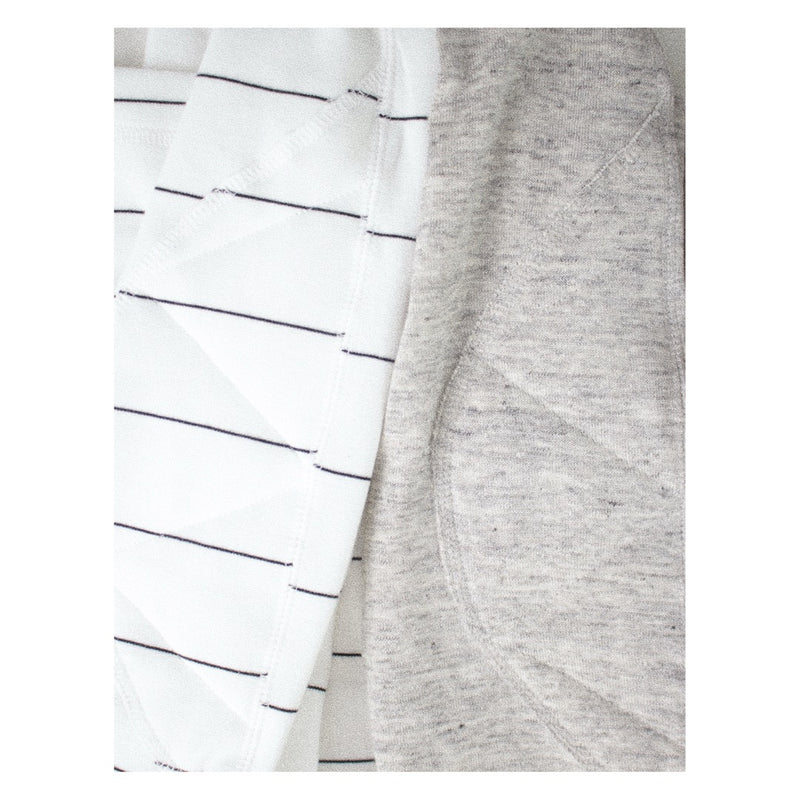 ENSOU. / D-SHAPED LONG SLEEVE TEE - White×Black (E13T005)