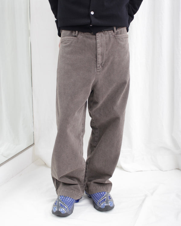 TROTTI BAGGY TROUSERS (OA-AW24-TRS-103-02) Brown