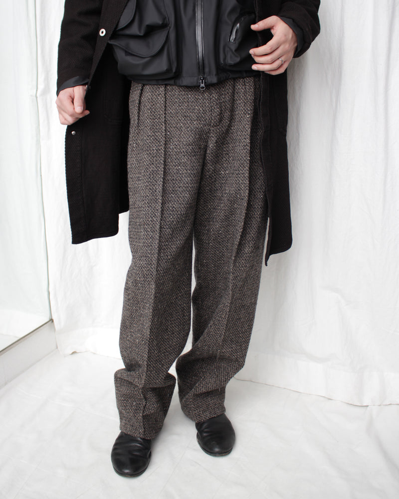 << Re: >> PRESSED TROUSERS (OA-AW21-TRS-105-01) Brown Tweed