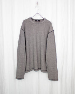 ENSOU. / D-SHAPED LONG SLEEVE TEE - Stripe (E12T004)