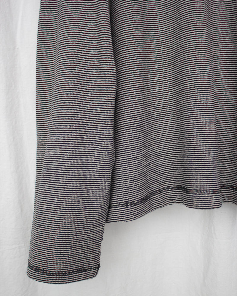 ENSOU. / D-SHAPED LONG SLEEVE TEE - Stripe (E12T004)