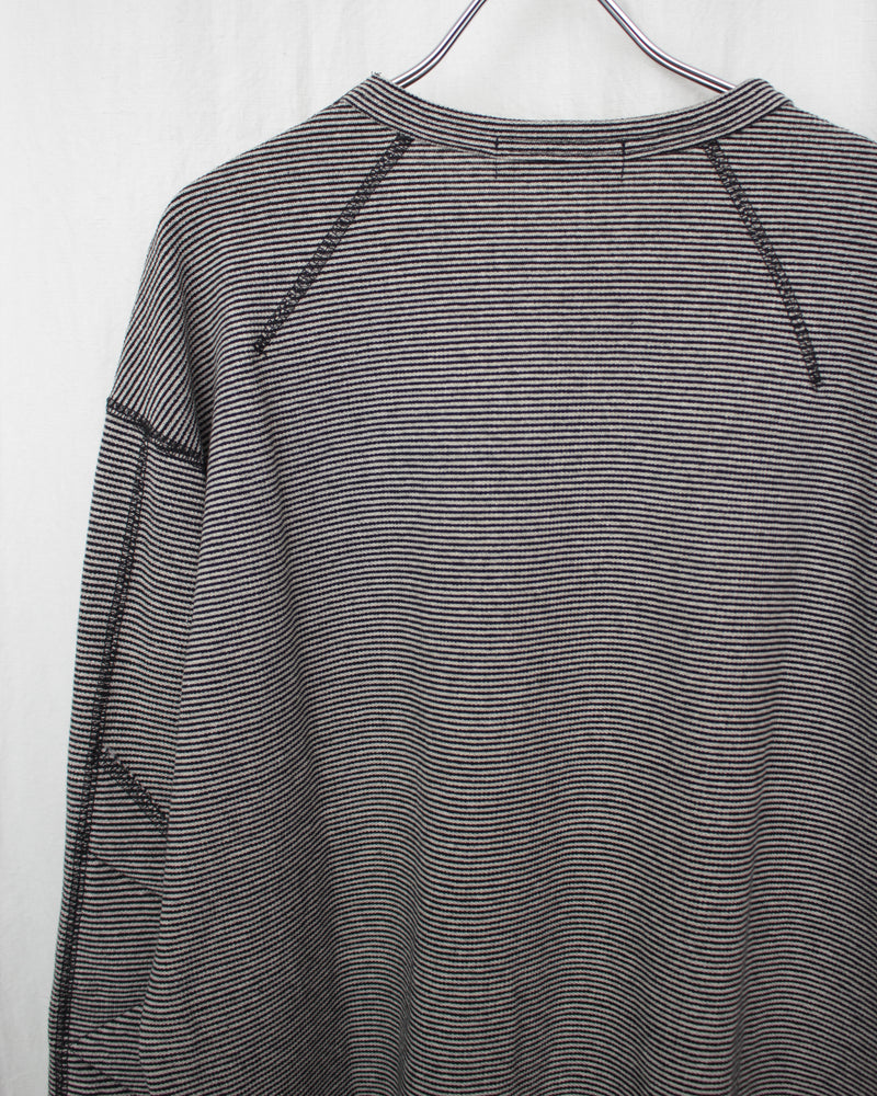 ENSOU. / D-SHAPED LONG SLEEVE TEE - Stripe (E12T004)