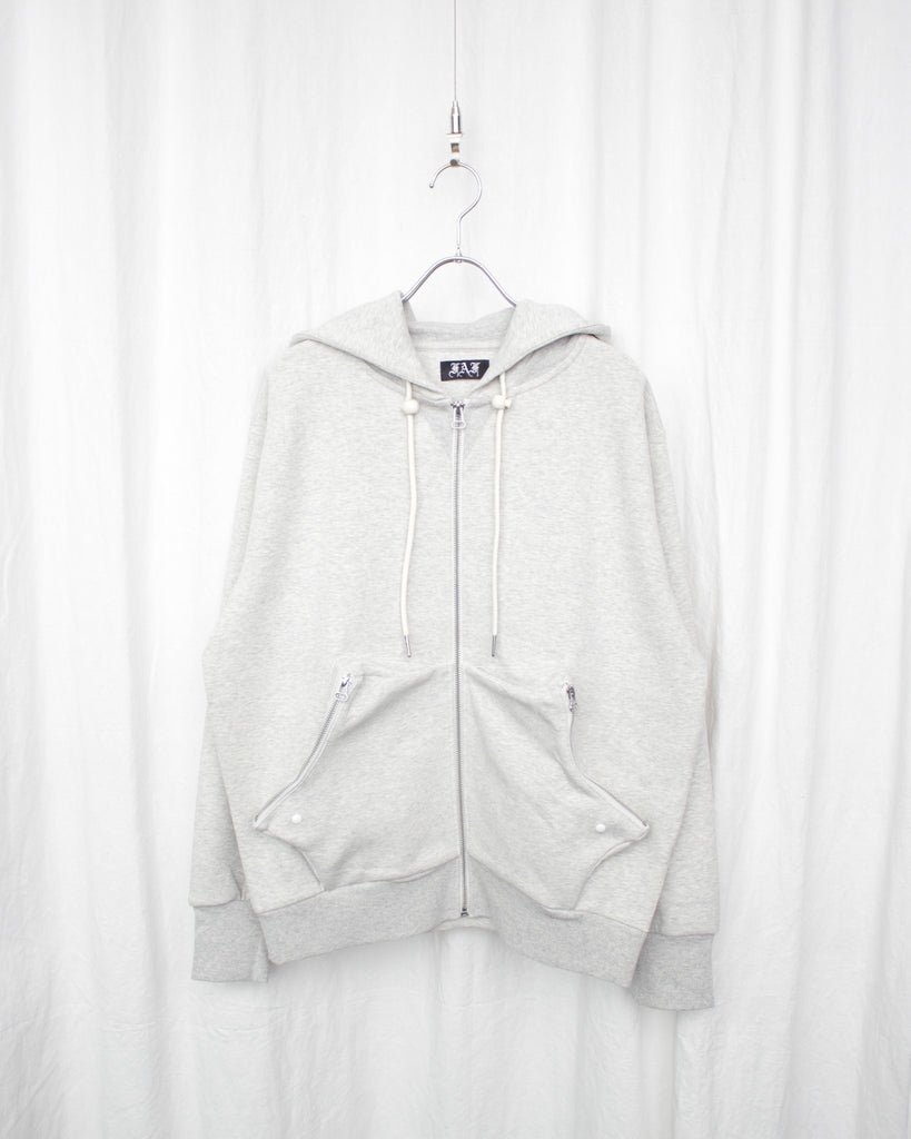 もふ FAF / ZIP UP HOODIE XIN (003121202) L.Gray – Mukta / Sal
