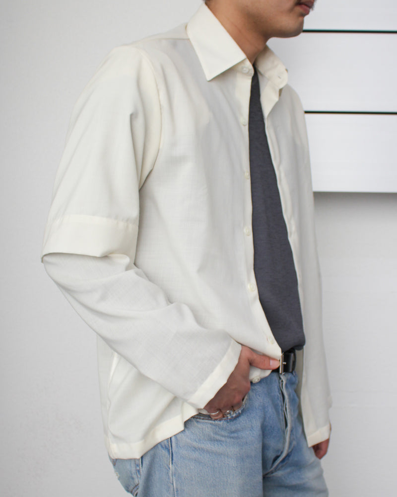 CAMISAS MANOLO / OFF WHITE DOUBLE SLEEVE SHIRT - Off White (CM-FIGMKT-03)