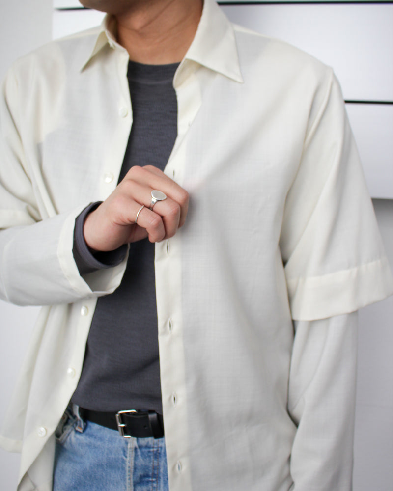CAMISAS MANOLO / OFF WHITE DOUBLE SLEEVE SHIRT - Off White (CM-FIGMKT-03)