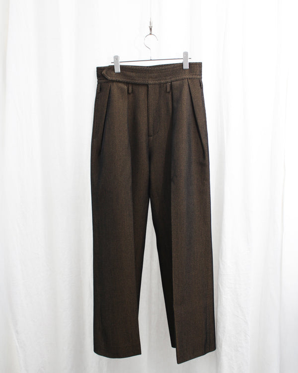 REICH PLEATED TROUSERS (OA-AW24-TRS-104-01) Yellow