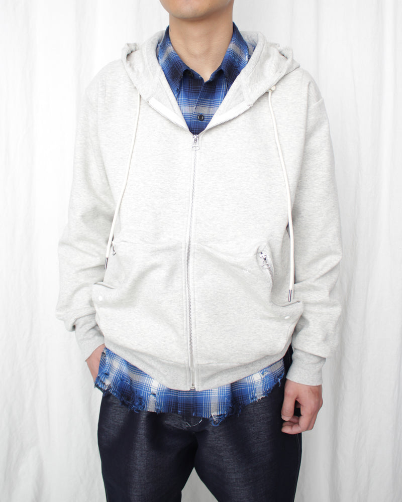 ZIP UP HOODIE XIN (003121202) L.Gray