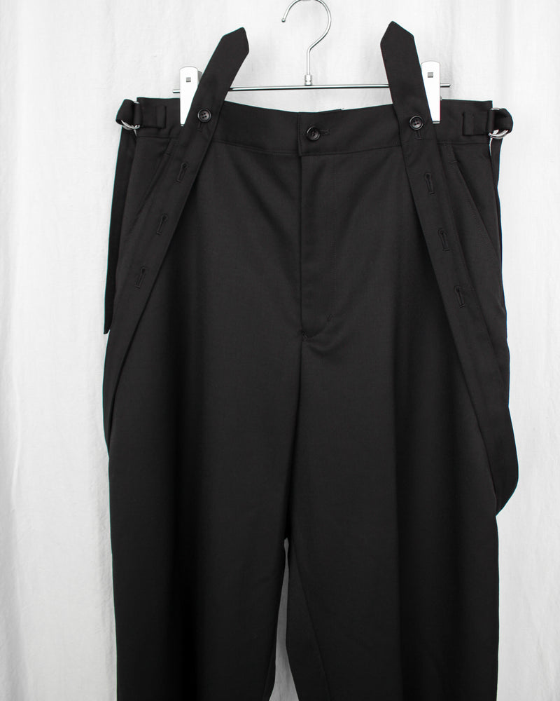 SULVAM / CLASSIC SUSPENDER SLACKS - Black (W-P04-100)
