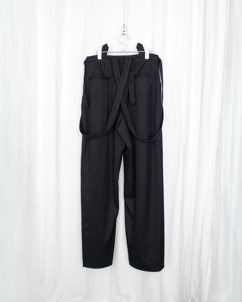 SULVAM / CLASSIC SUSPENDER SLACKS - Black (W-P04-100)