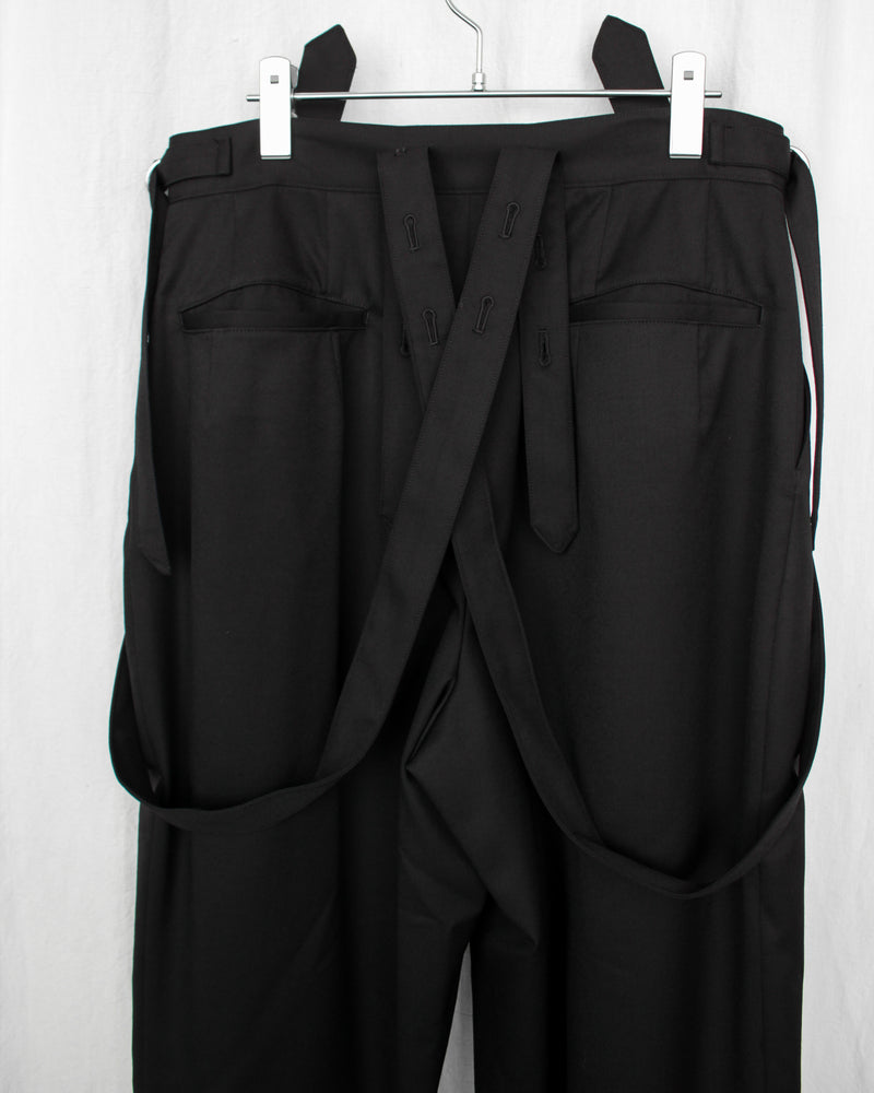 SULVAM / CLASSIC SUSPENDER SLACKS - Black (W-P04-100)