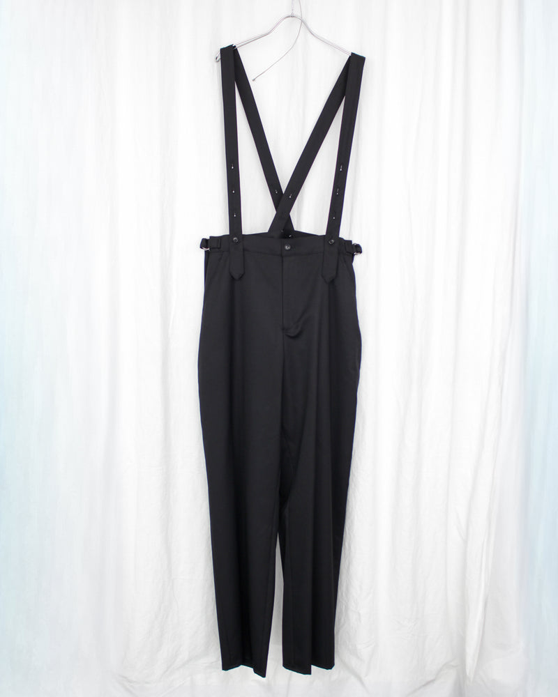 SULVAM / CLASSIC SUSPENDER SLACKS - Black (W-P04-100)