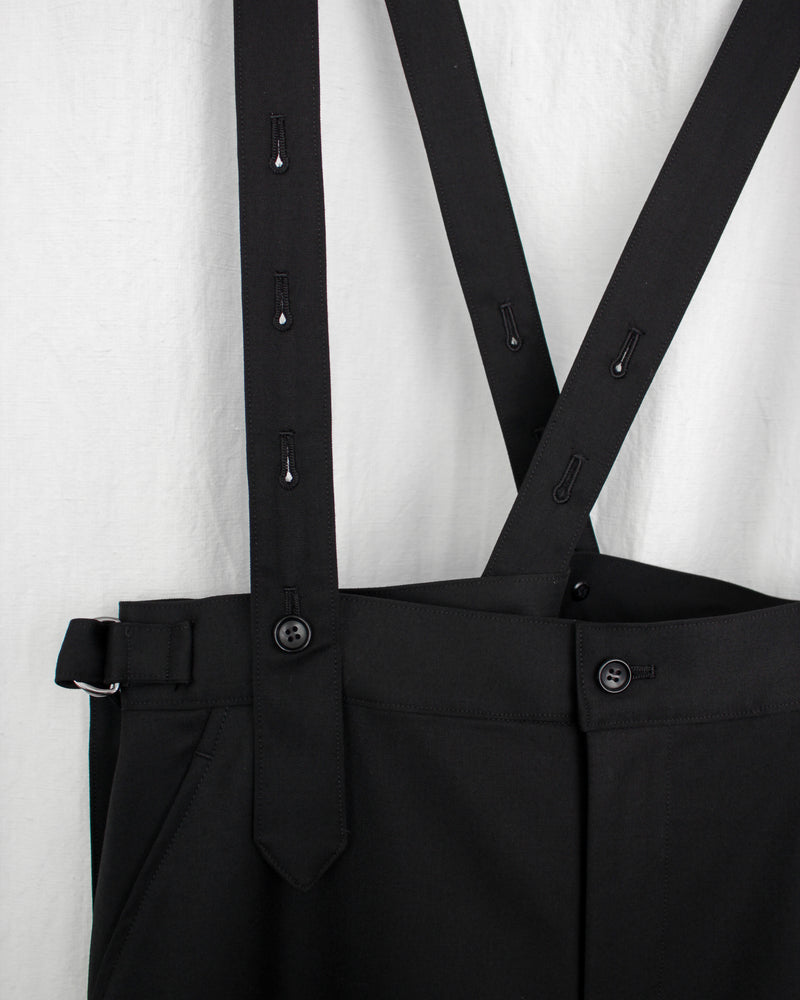 SULVAM / CLASSIC SUSPENDER SLACKS - Black (W-P04-100)