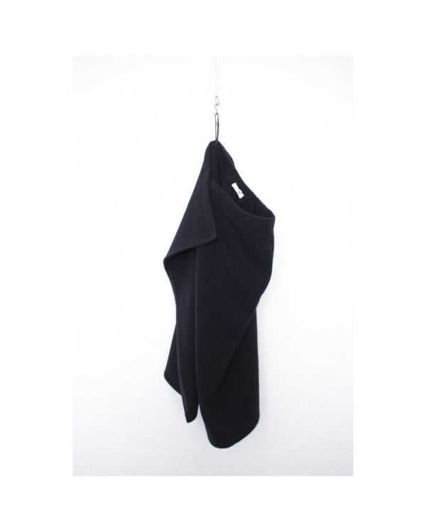 RIER / FLEECE WRAP SKIRT - Black (SKT23 X02)