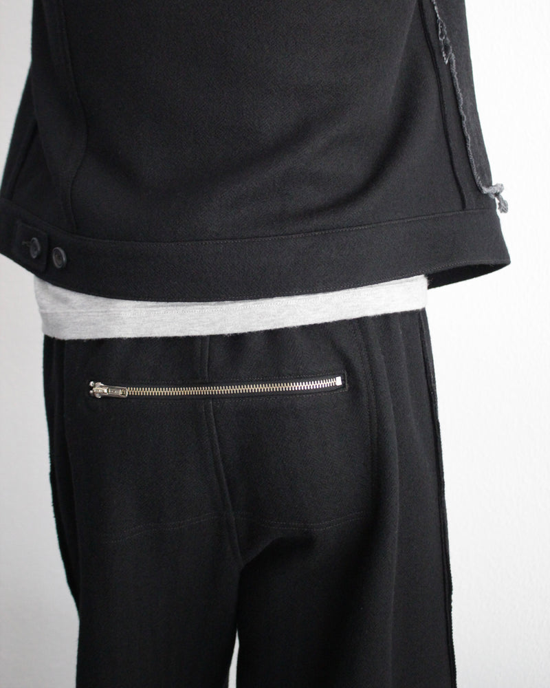 KNIT TRACK PANTS (E09P007) Black