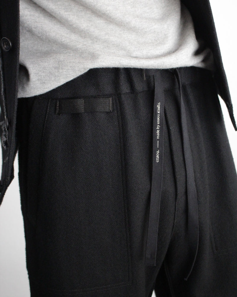 KNIT TRACK PANTS (E09P007) Black