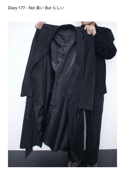 SULVAM / CLASSIC LEATHER GOWN COAT - Black (M-L01-900)