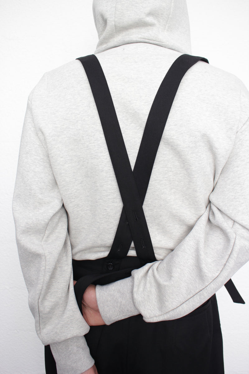 SULVAM / CLASSIC SUSPENDER SLACKS - Black (W-P04-100)