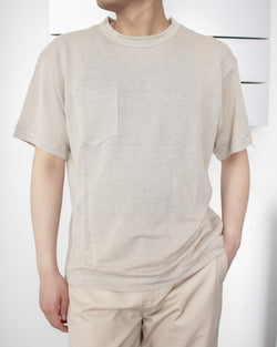 ENSOU. / RIGHT-POCKETED T-SHIRT - Sand Beige (E12T005)