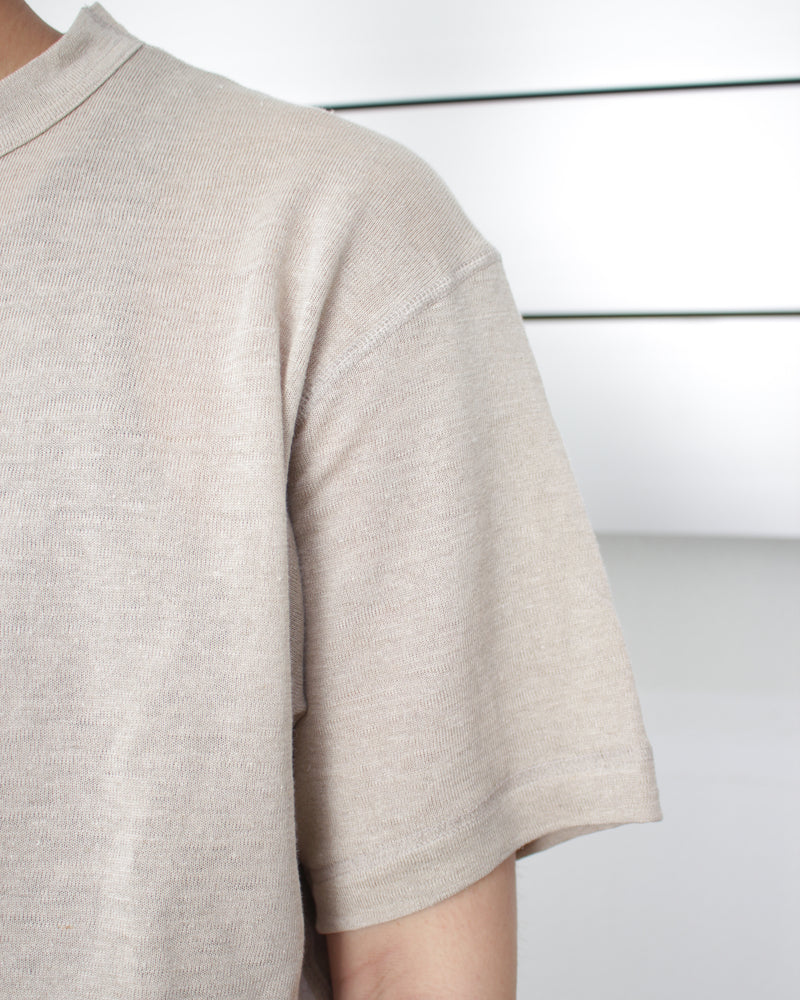 ENSOU. / RIGHT-POCKETED T-SHIRT - Sand Beige (E12T005)