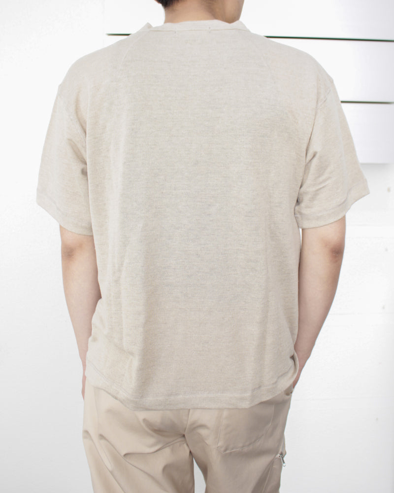 ENSOU. / RIGHT-POCKETED T-SHIRT - Sand Beige (E12T005)