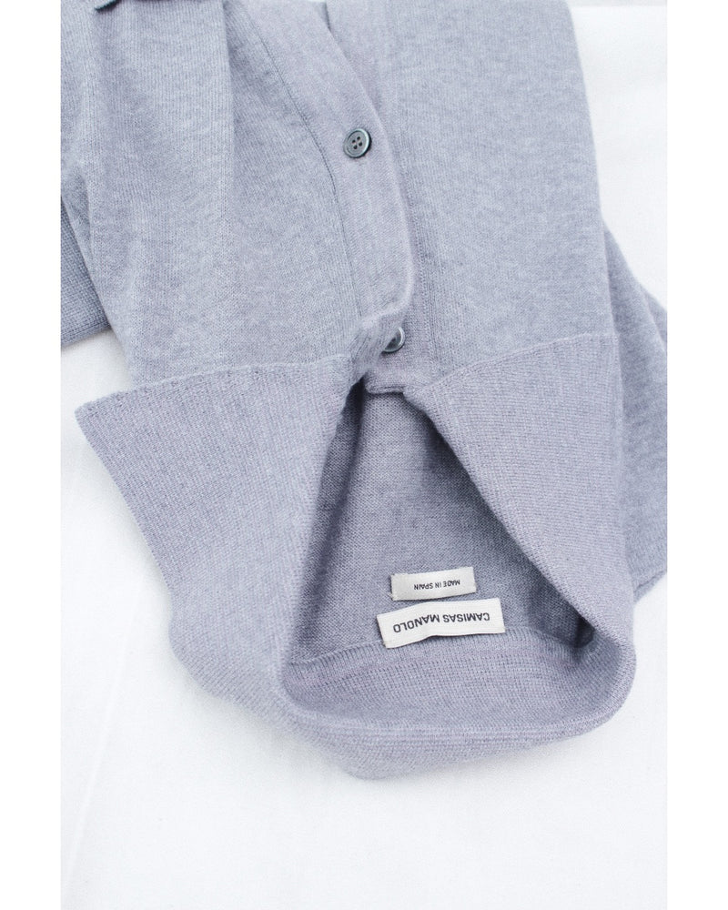 CAMISAS MANOLO / ALLUMINIO KNITTED SHIRT - Top Grey (25023003)