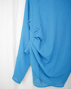 DRAPED L/S TOP (SS25-JER-104-02) Blue