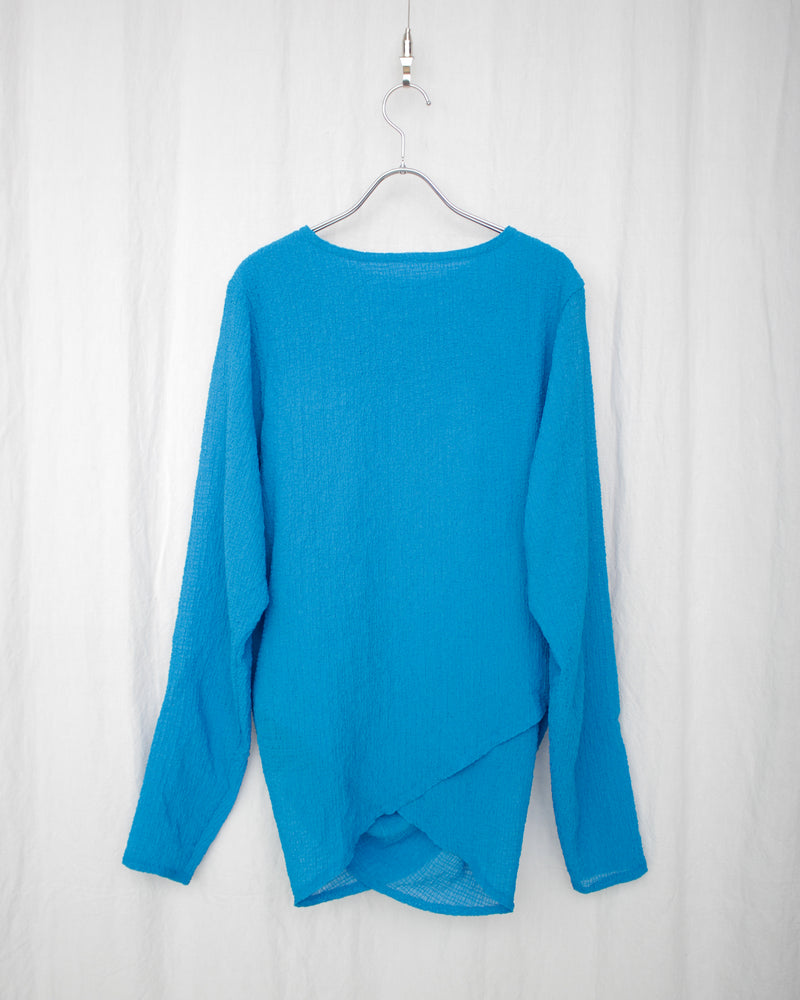 DRAPED L/S TOP (SS25-JER-104-02) Blue