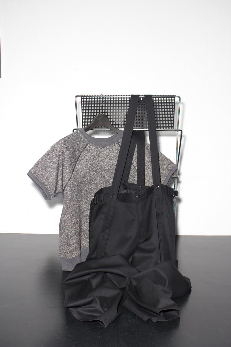 SULVAM / CLASSIC SUSPENDER SLACKS - Black (W-P04-100)