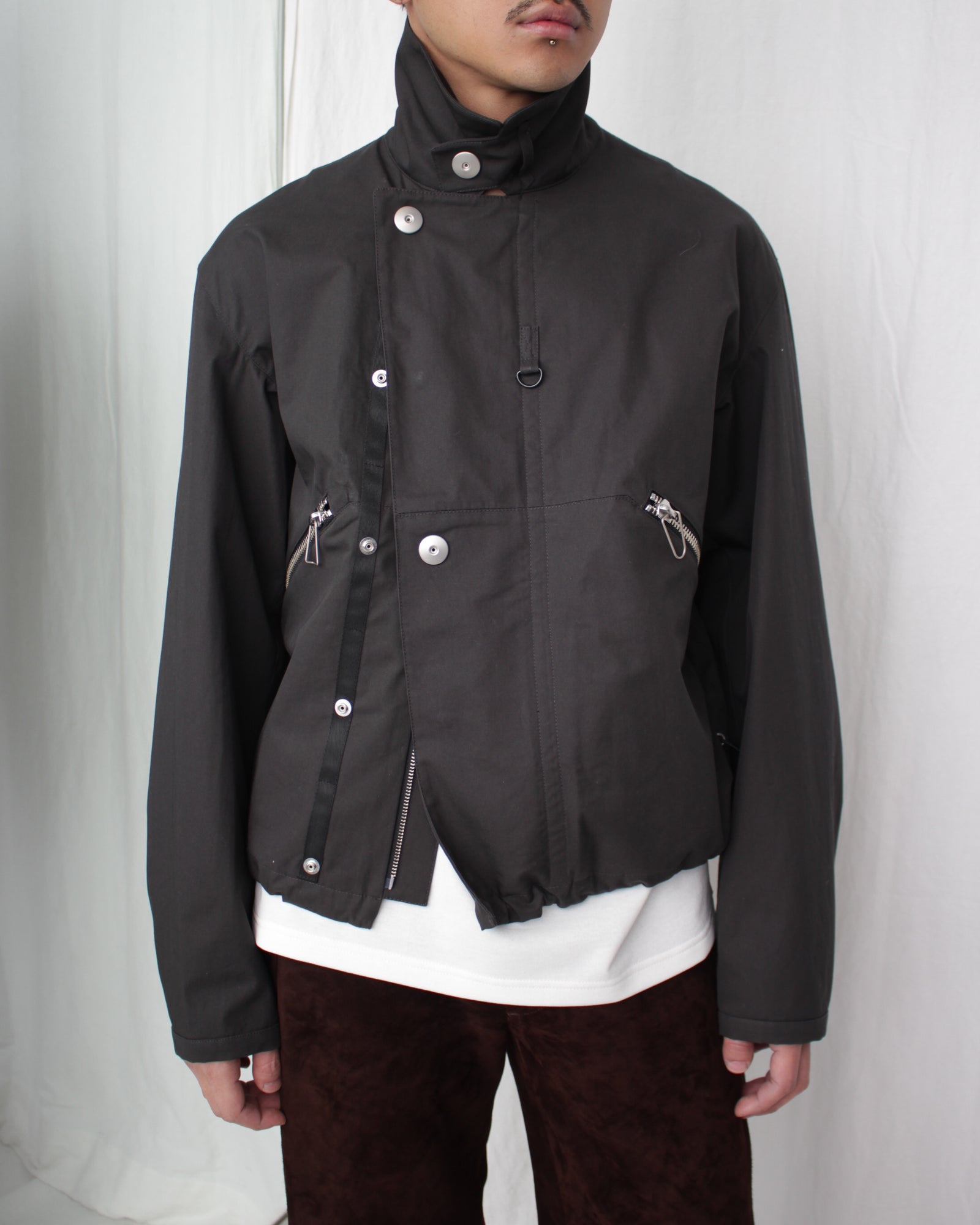 Omar Afridi / DRAWCORD BLOUSON (SS25-BZ-103-02) Charcoal