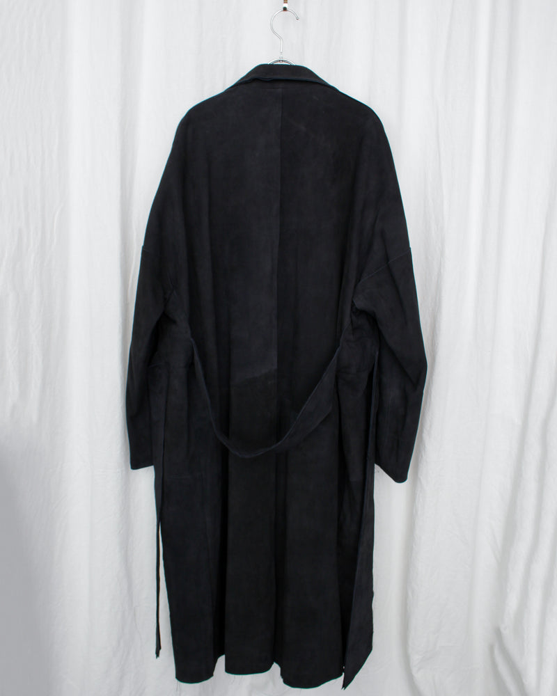 SULVAM / CLASSIC LEATHER GOWN COAT - Black (M-L01-900)