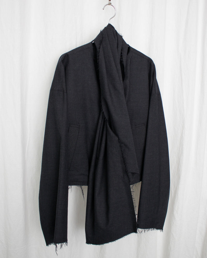SULVAM / SHORT SCARF BLOUSON - Gray (WW-Y01-110)