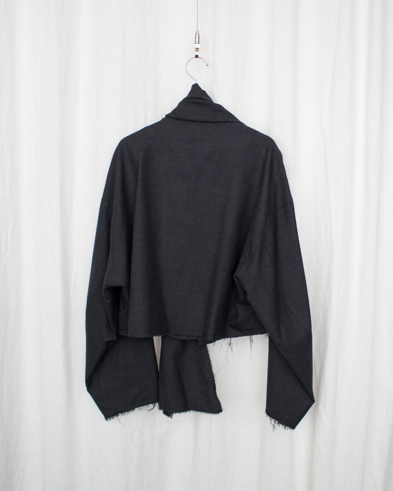 SULVAM / SHORT SCARF BLOUSON - Gray (WW-Y01-110)