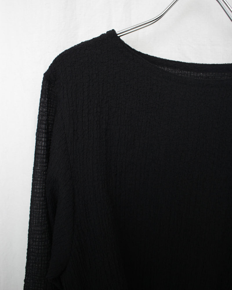 DRAPED L/S TOP (SS25-JER-104-01) Black