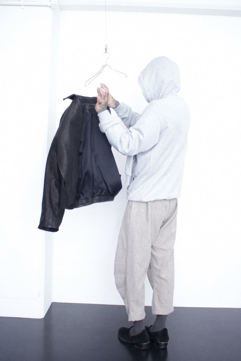 OMAR AFRIDI / BUD BLOUSON - Black (OA-AW25-LTH-103-01)
