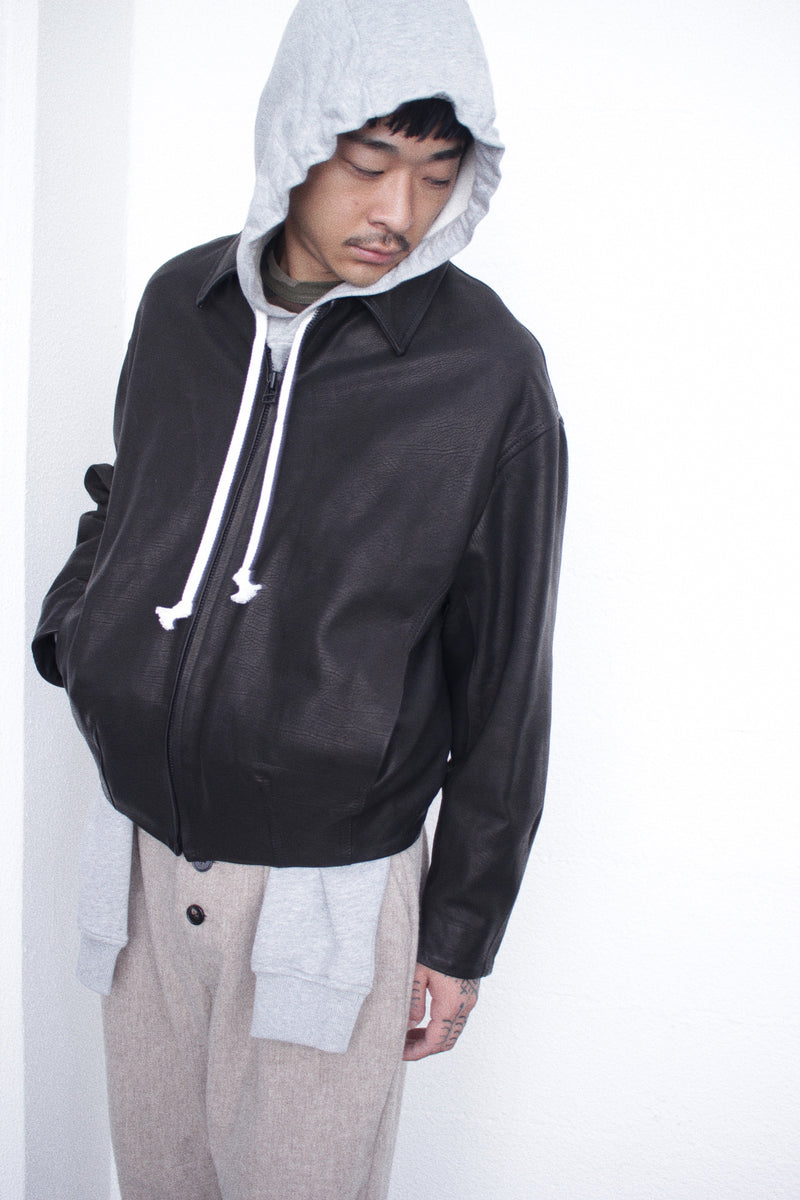 OMAR AFRIDI / BUD BLOUSON - Black (OA-AW25-LTH-103-01)