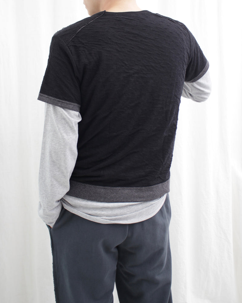 REVERSE T-SHIRT (FW24T08) Black/Grey